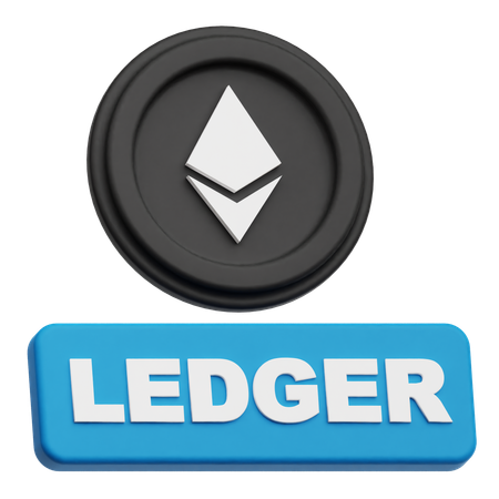 Ethereum Coin ledger  3D Icon