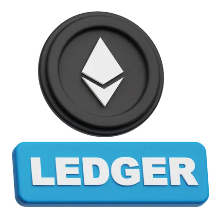 Ethereum Coin ledger  3D Icon