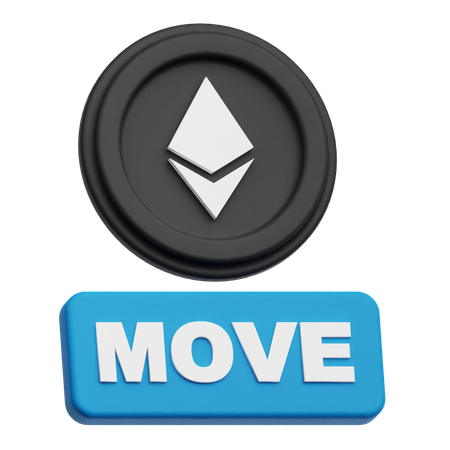 Ethereum Coin move  3D Icon