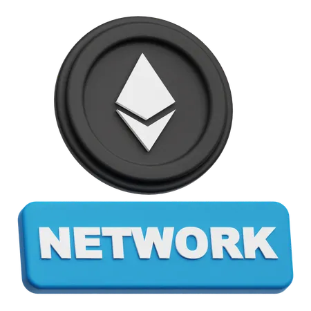 Ethereum Coin network  3D Icon