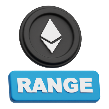 Ethereum Coin range  3D Icon