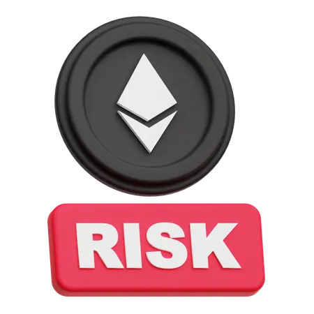 Ethereum Coin risk  3D Icon