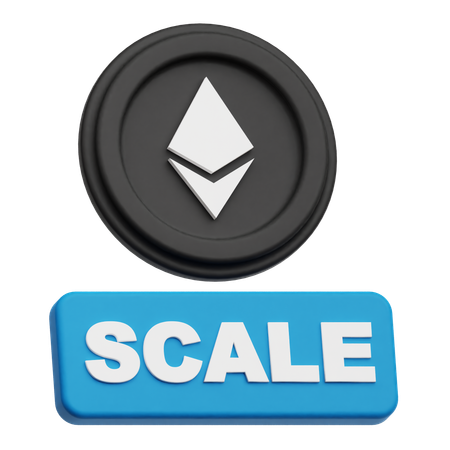 Ethereum Coin scale  3D Icon