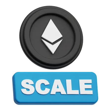 Ethereum Coin scale  3D Icon