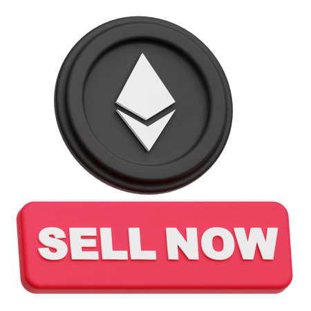 Ethereum Coin sell now  3D Icon