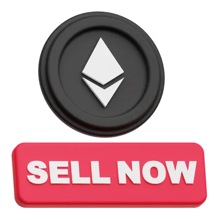 Ethereum Coin sell now  3D Icon