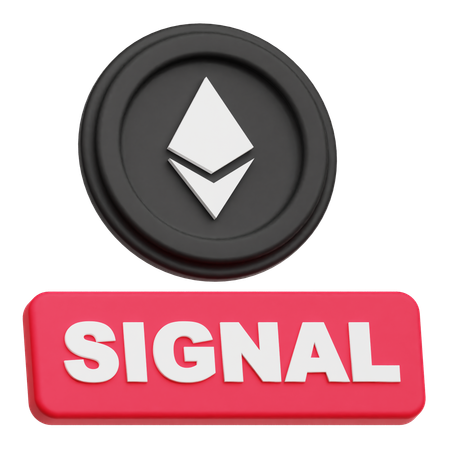 Ethereum Coin signal  3D Icon