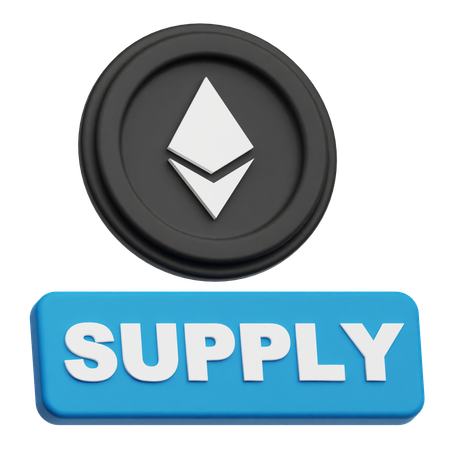 Ethereum Coin supply  3D Icon