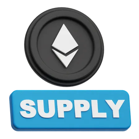 Ethereum Coin supply  3D Icon