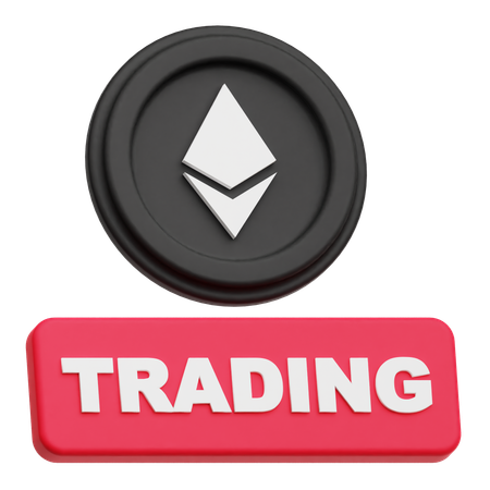 Ethereum Coin trading  3D Icon