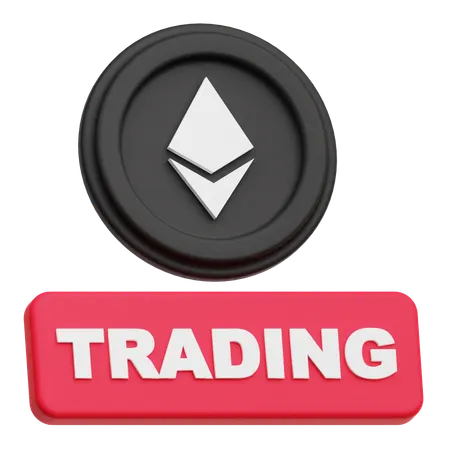 Ethereum Coin trading  3D Icon