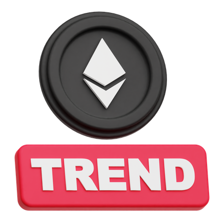 Ethereum Coin trend  3D Icon