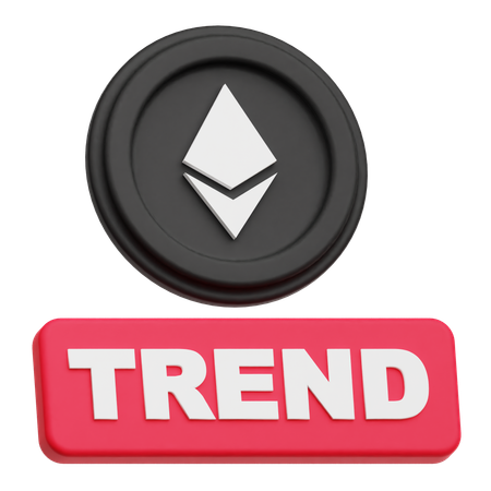 Ethereum Coin trend  3D Icon