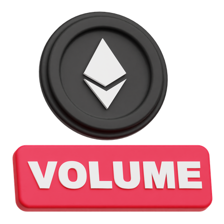Ethereum Coin volume  3D Icon