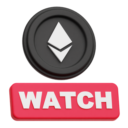 Ethereum Coin watch  3D Icon