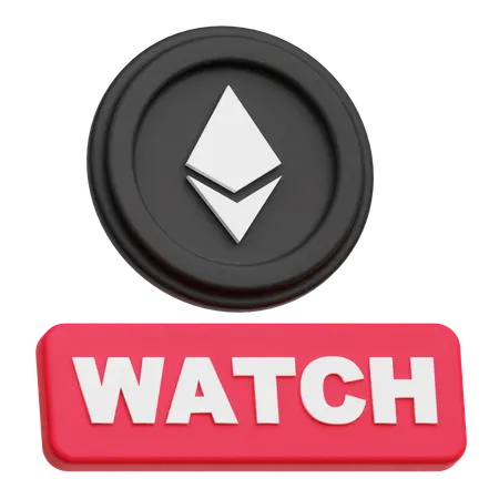 Ethereum Coin watch  3D Icon