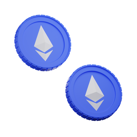 Ethereum Coins  3D Icon