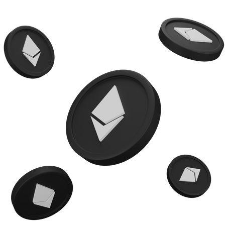 Ethereum Coins  3D Icon