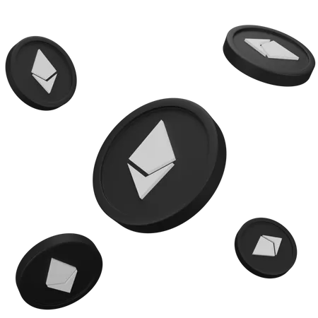 Ethereum Coins  3D Icon