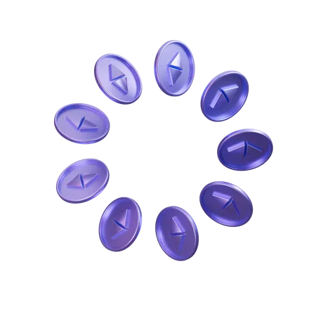 Ethereum Coins  3D Icon