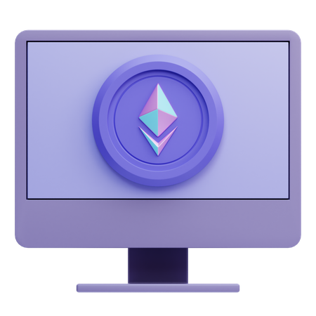 Um computador etéreo  3D Icon