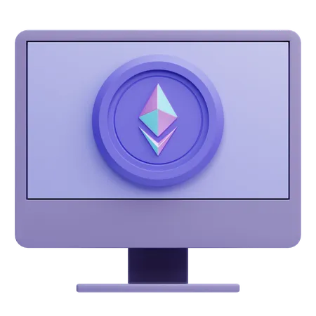 Um computador etéreo  3D Icon