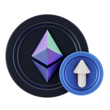 Crescimento do ethereum  3D Icon