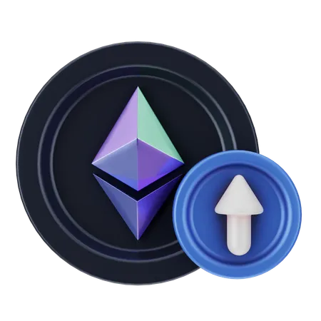 Crescimento do ethereum  3D Icon