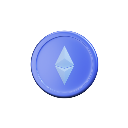 Moeda criptográfica Ethereum  3D Icon