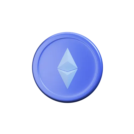 Moeda criptográfica Ethereum  3D Icon