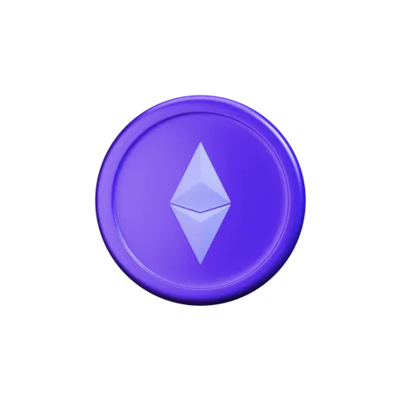 Moeda criptográfica Ethereum  3D Icon