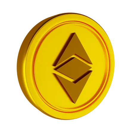 Moneda criptográfica clásica ethereum  3D Icon