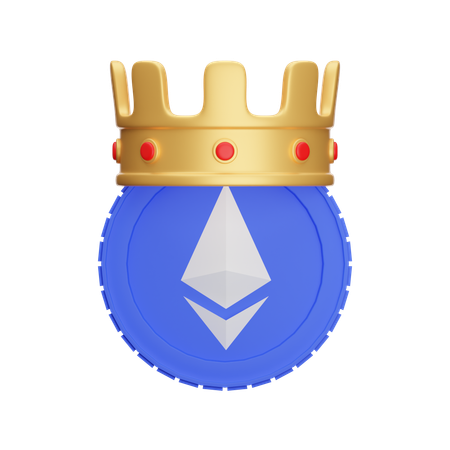Ethereum Crown  3D Icon