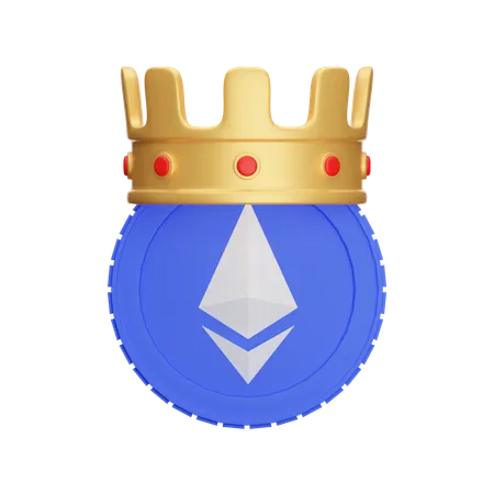 Ethereum Crown  3D Icon