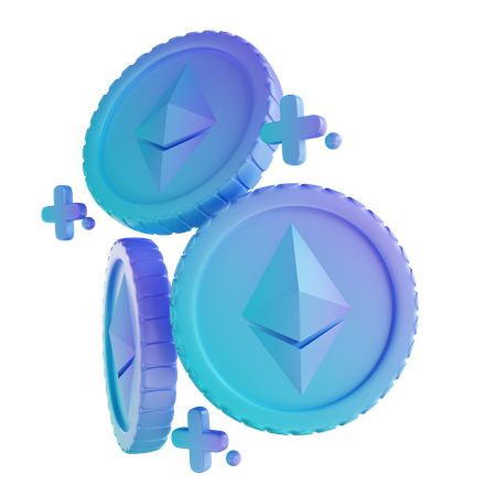 Ethereum Crypto  3D Illustration