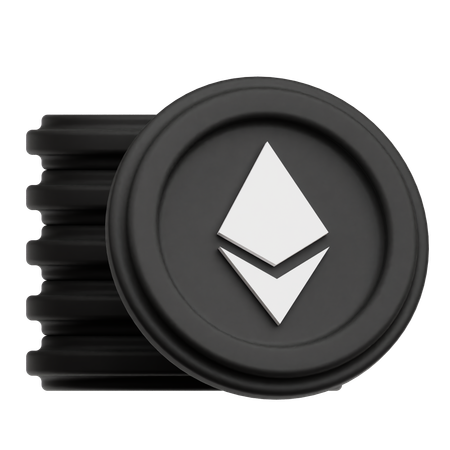 Ethereum Crypto Coin  3D Icon