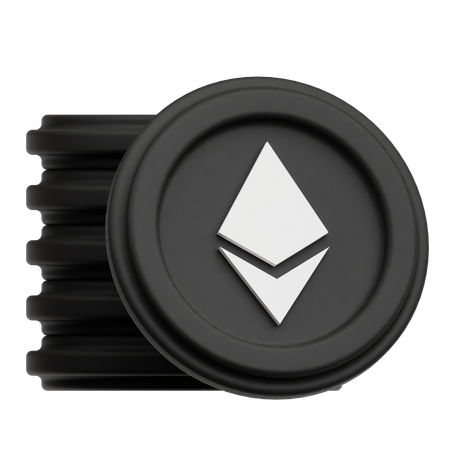 Ethereum Crypto Coin  3D Icon