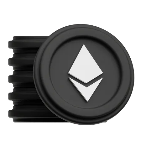 Ethereum Crypto Coin  3D Icon