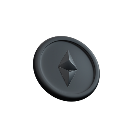 Pièce cryptographique Ethereum  3D Icon