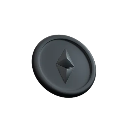 Pièce cryptographique Ethereum  3D Icon