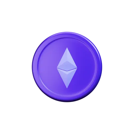 Ethereum crypto coin  3D Icon