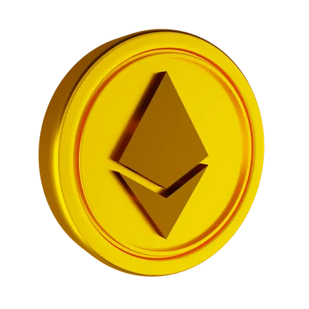 Ethereum Crypto Coin  3D Icon