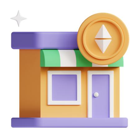 Ethereum crypto market  3D Icon