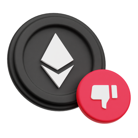 Ethereum Dislike  3D Icon