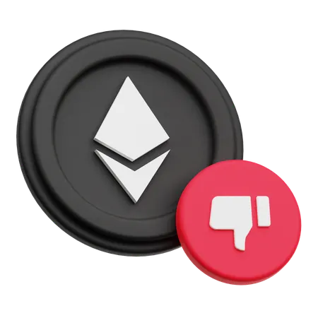 Ethereum Dislike  3D Icon