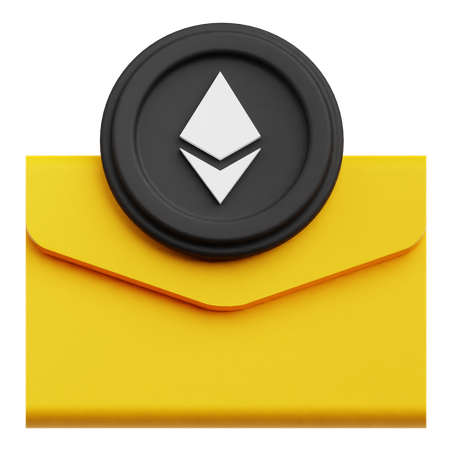 Ethereum Email  3D Icon