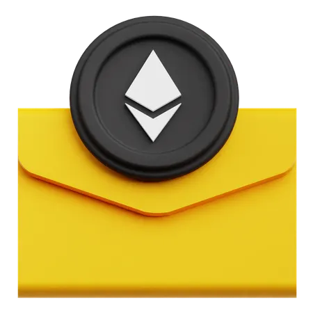 Ethereum Email  3D Icon