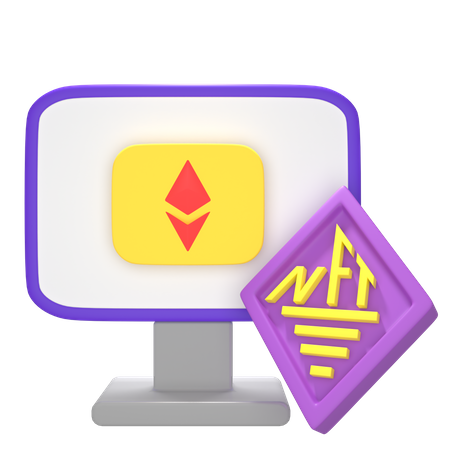 Ethereum en línea  3D Icon