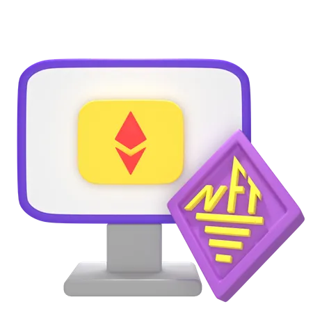 Ethereum en línea  3D Icon