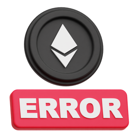 Ethereum Error  3D Icon